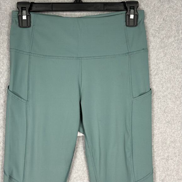 CRZ Yoga Leggings Womens Small Green Sports Capris Pockets Active Lounge READ - Picture 2 of 14